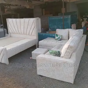 6 Seater L Shape Cream