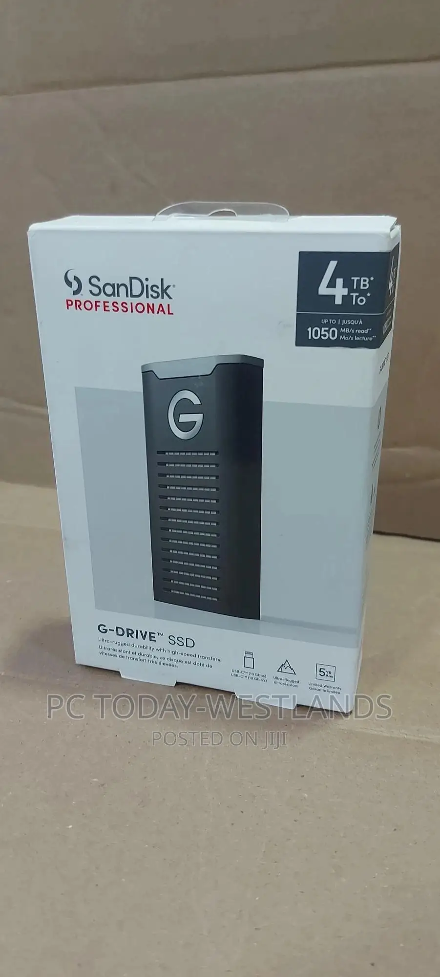 Sandisk Professional 4tb G-drive Ssd - Ultra-rugged, Ip67