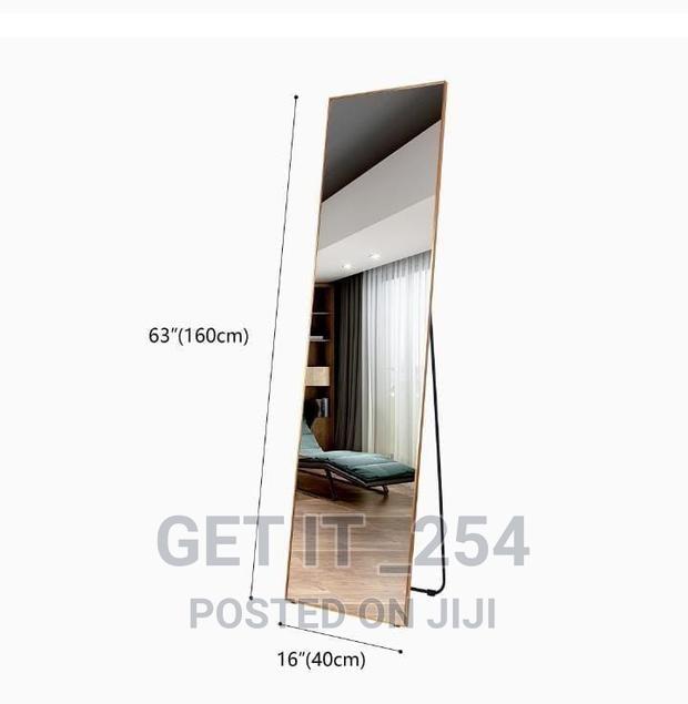Standing Full Length Dressing Mirror With Metallic Frame - thumbnail 2