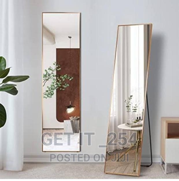 Standing Full Length Dressing Mirror With Metallic Frame - thumbnail 3