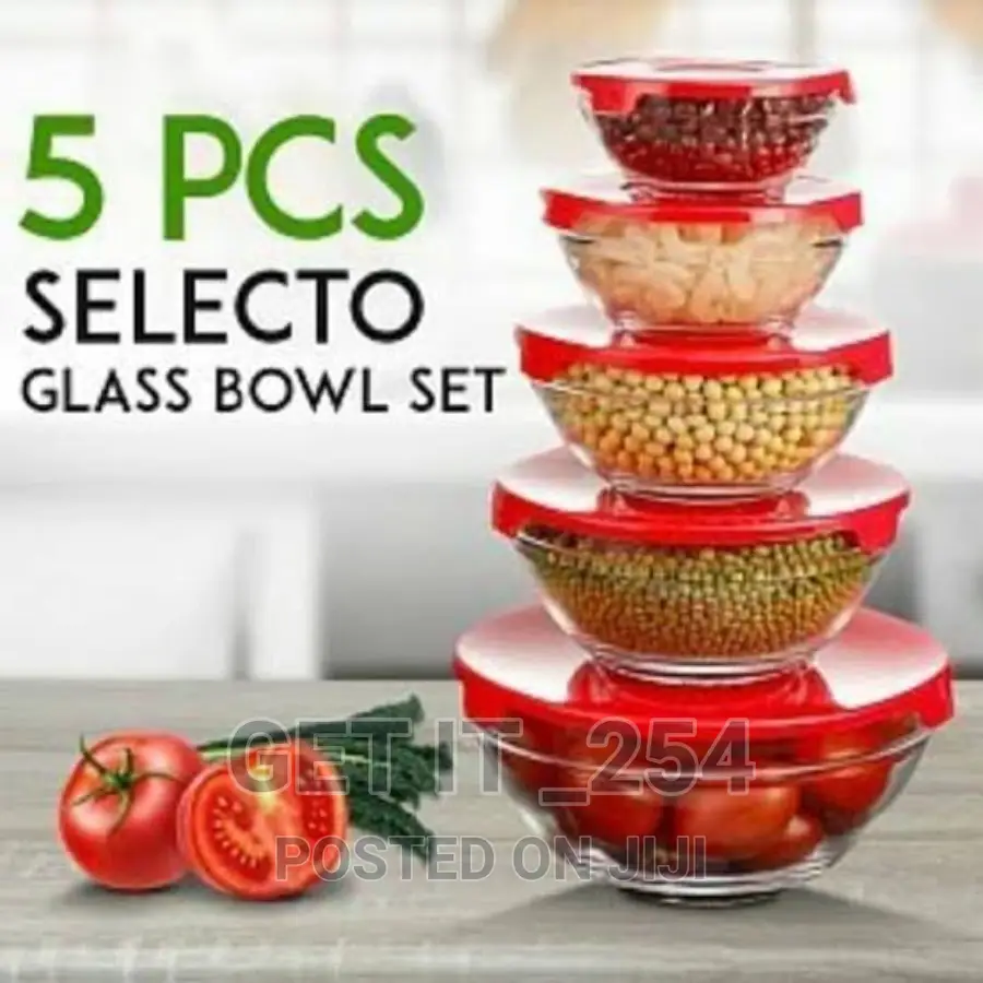 5 Piece Glass Bowl Set