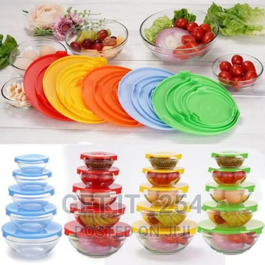 5 Piece Glass Bowl Set