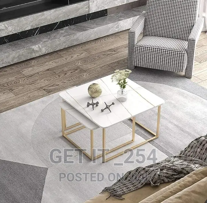 *Modern Tempered Glass Nesting Coffee
