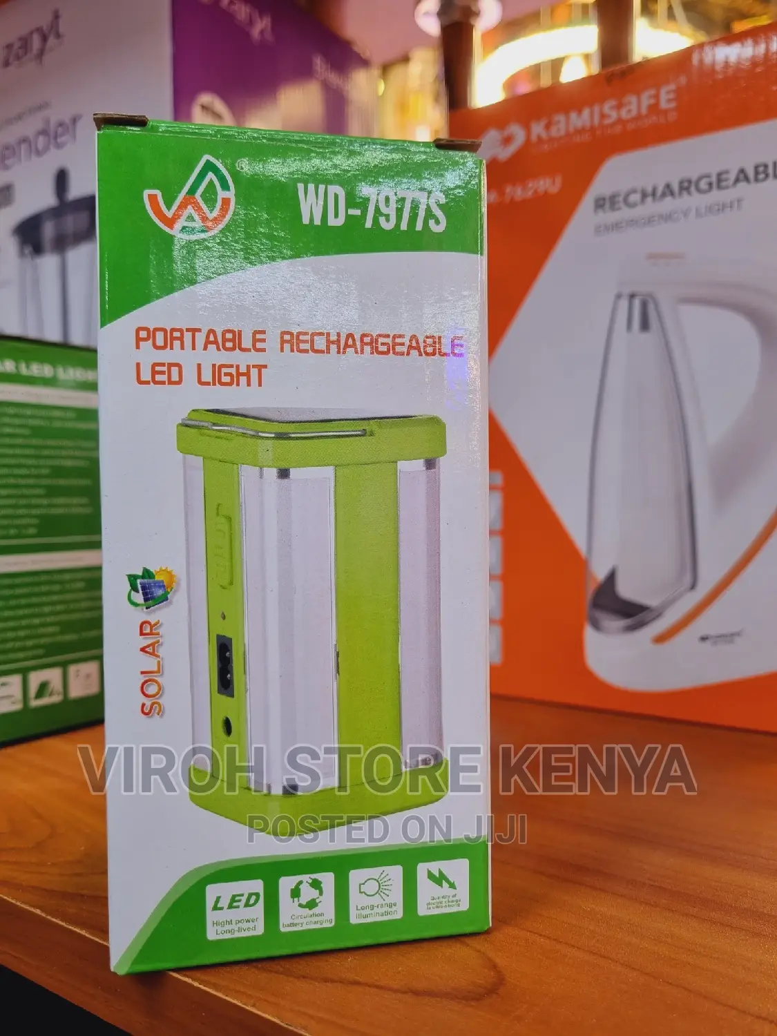Portable Rechargeable LED Emergency Lamp With Solar