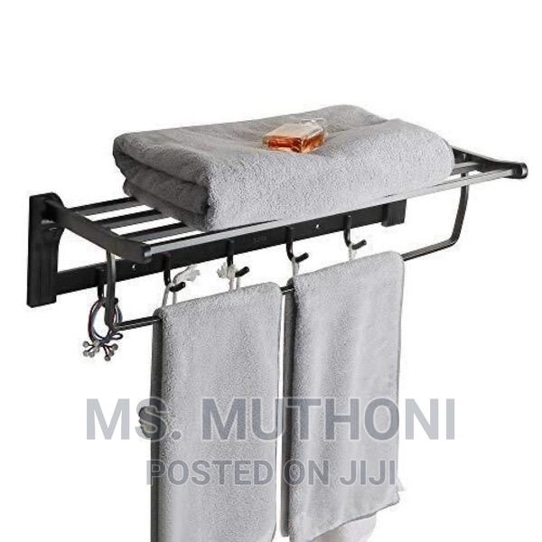 *Black Metalic 55cm Bathroom Towels Rack