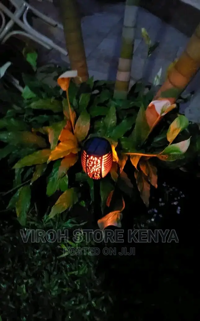 Compound Lamp With Solar Flaming Light