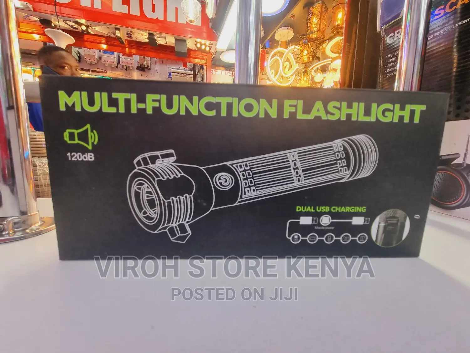 Aluminum Torch With Hammer/Magnetic/Solar/Cutter/Alarm