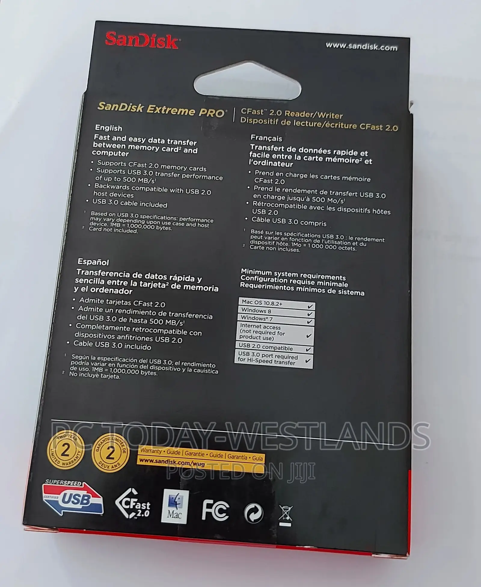 Sandisk Extreme Pro Cfast 2.0 Reader/Writer