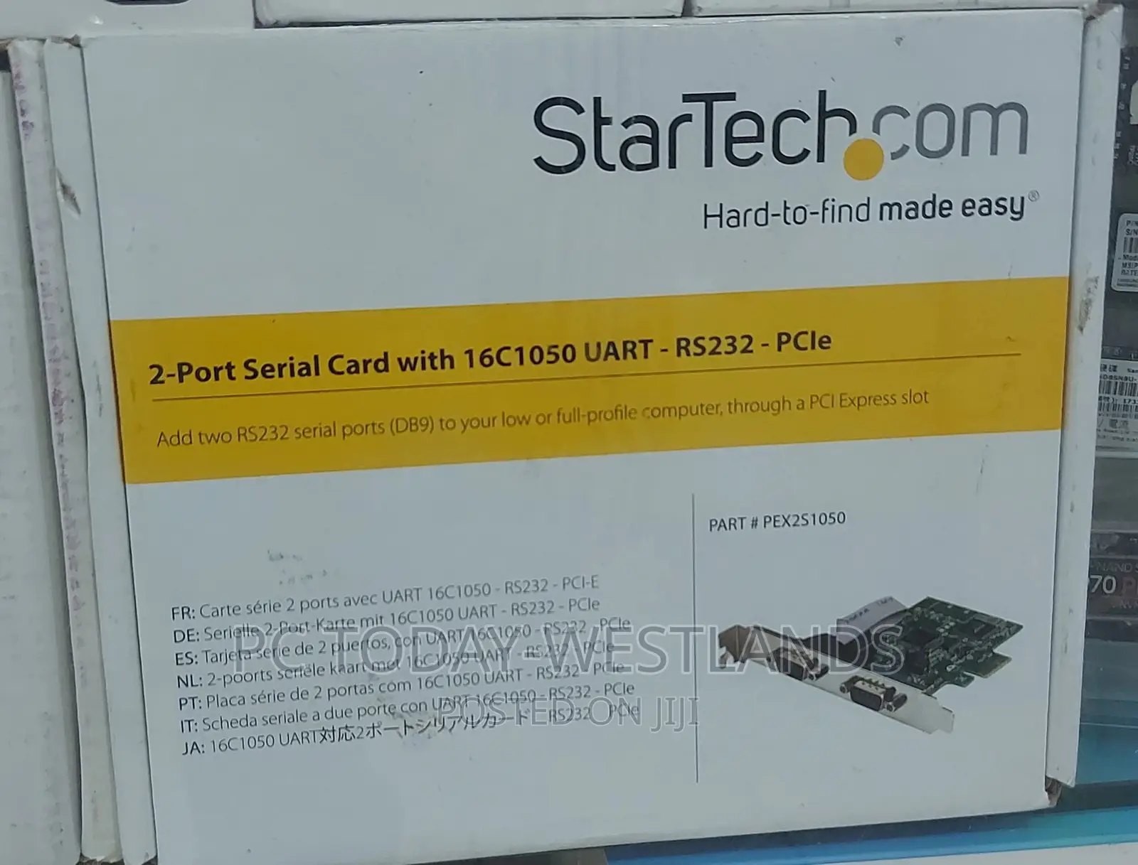 Startech 2-Port Pci Express Serial Card With 16c1050 Uart