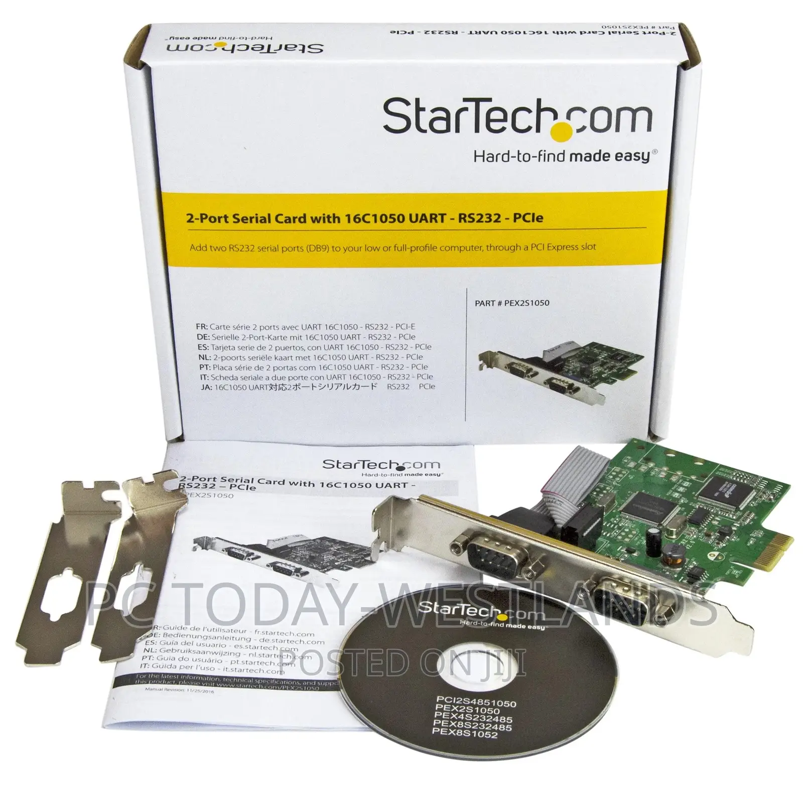 Startech 2-Port Pci Express Serial Card With 16c1050 Uart