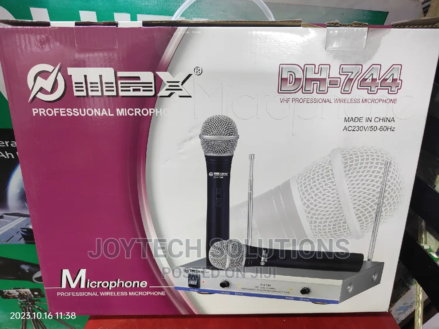 Wireless Microphone Dual MAX-DH - 744. VHF Professional Mic.