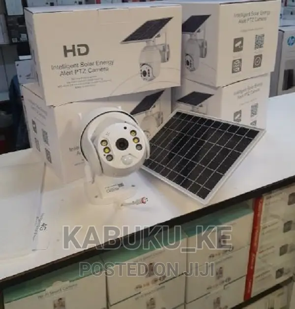 4G Solar Camera PTZ 360°-(With Sim Card Memory Slot)