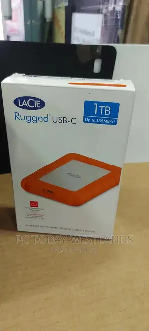Lacie Rugged USB-C 1TB External Hard Drive Portable HDD USB