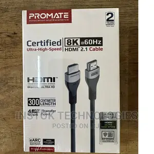 Promate Primelink8k-300 HDMI 2.1 Cable 48gbps at 60hz 5M
