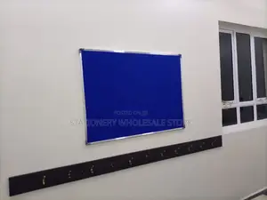 Fabric Noticeboard 0.9m by 1.2m Wallmount for Home Use