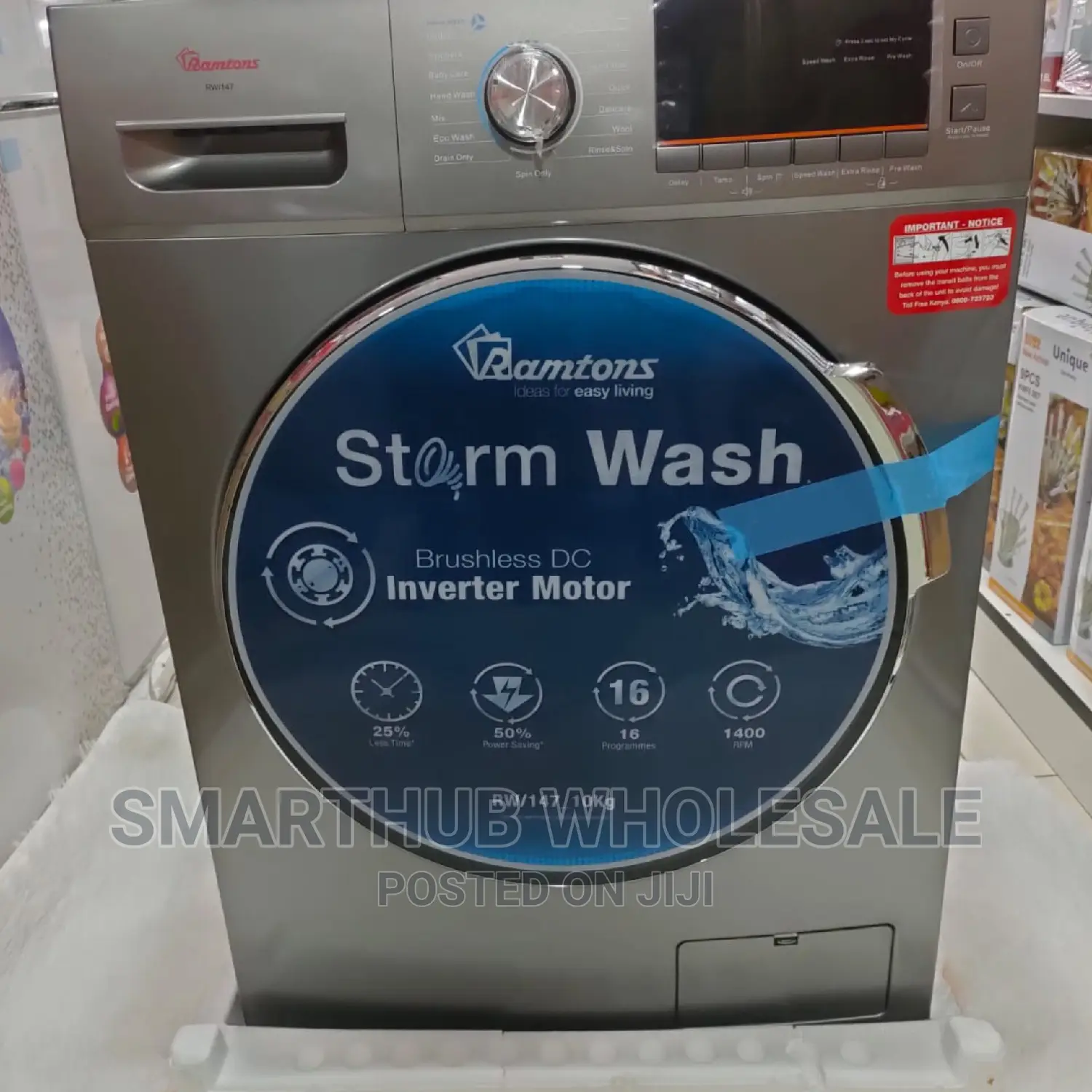 Ramtons 10kg Front Load Fully Automatic Washing Machine