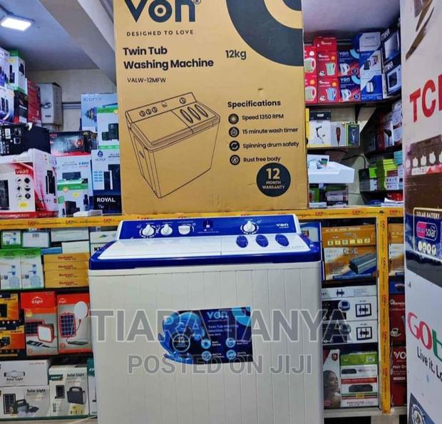 Von 12 Kg Twin Tub Semi Automatic Washing Machine - main view