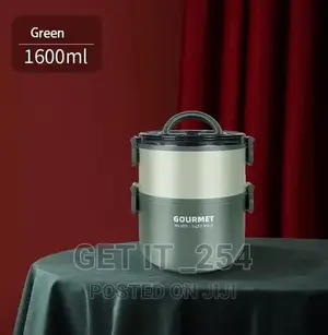 Double Deck 
 Round Insulated Bento Lunch Box 600ML
