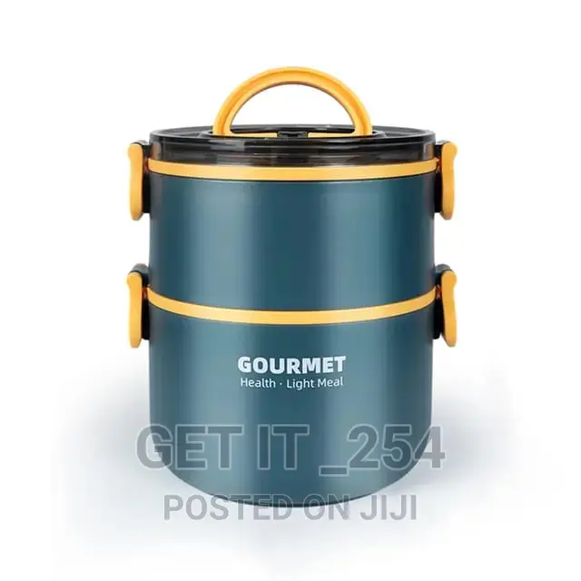 Double Deck 
 Round Insulated Bento Lunch Box 600ML