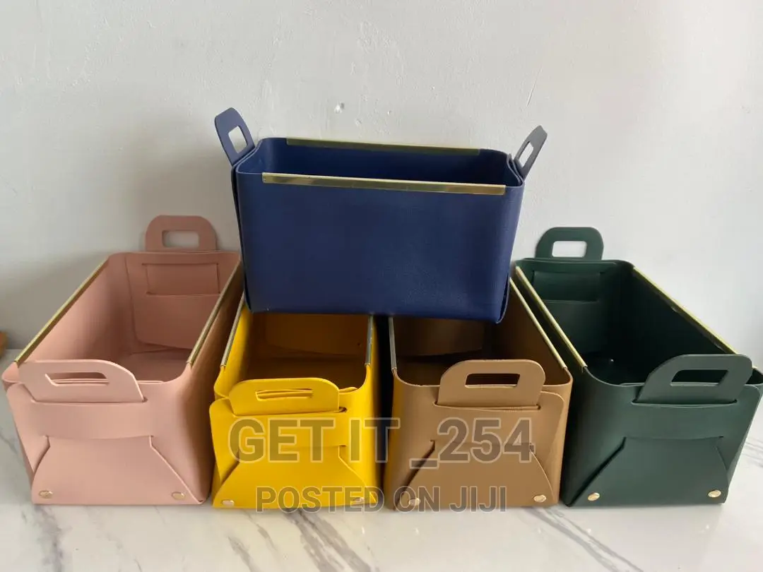 Multifunction PU Leather Collapsible Sundries Storage