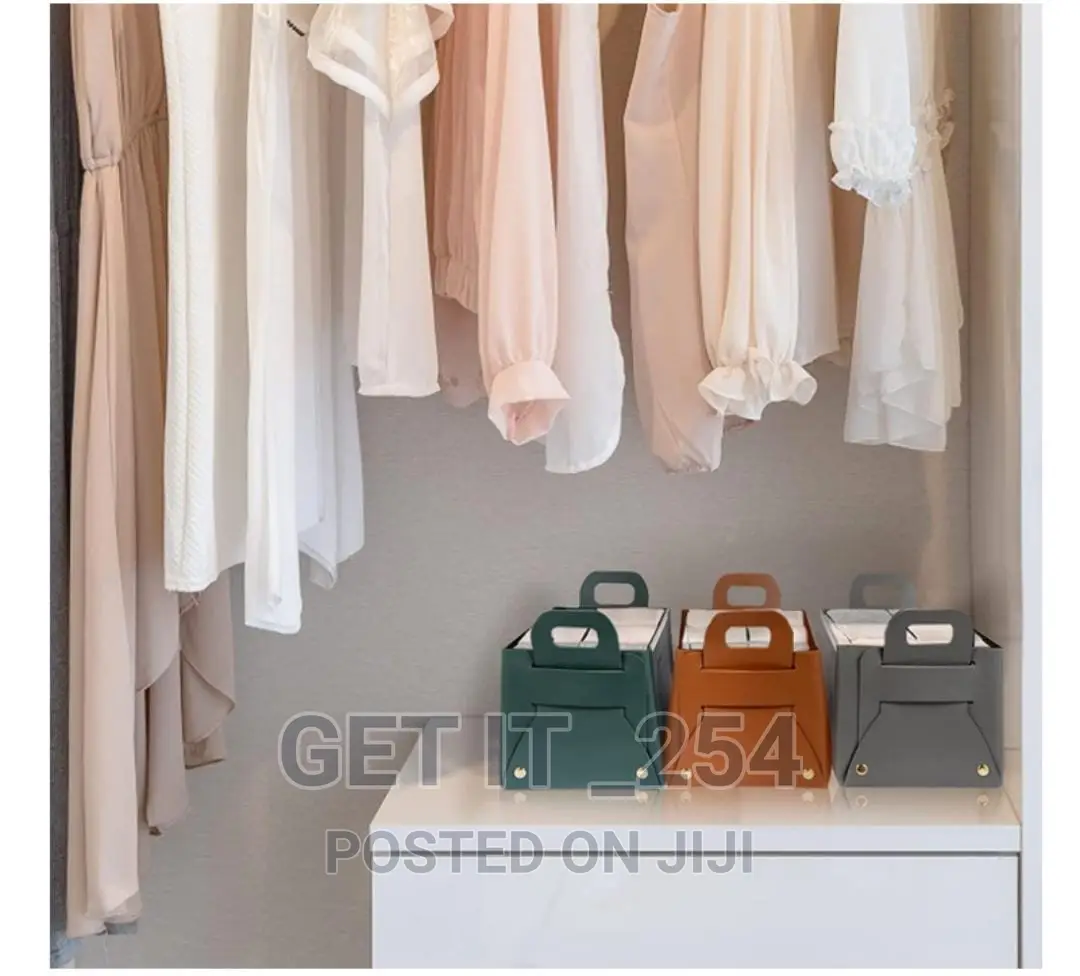 Multifunction PU Leather Collapsible Sundries Storage