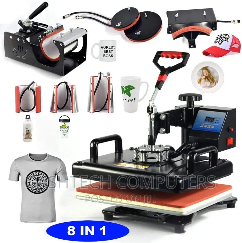 1 8 in 1 Combo Heat Press Machine A3 Heat Press Transfer Mac