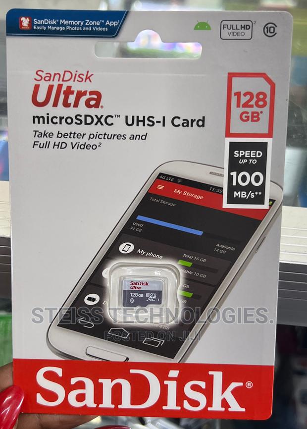 128gb Sandisk Class 10 Memory Card - main view