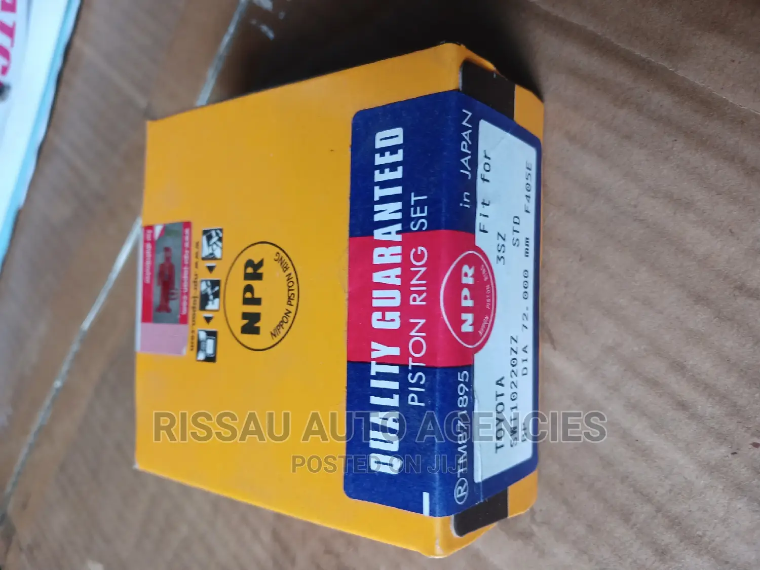 Toyota 3SZ Engine 1495cc STD NPR Piston Rings Made in Japan.