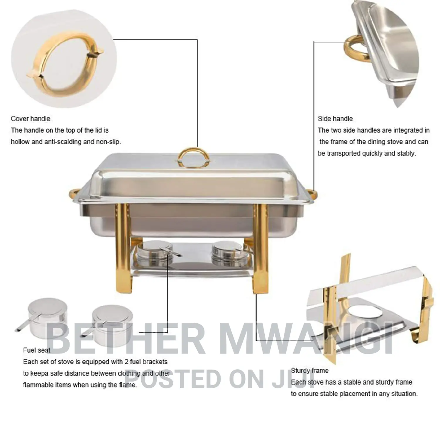 9L Stainless Steel Warming Container Chafing Dish