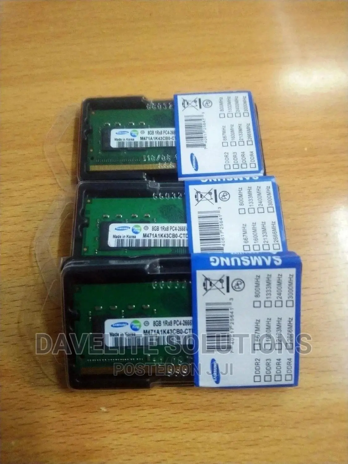 Dahua, Crucial,Samsung 8gb Ddr4 Ram for Laptop (2666/2400)