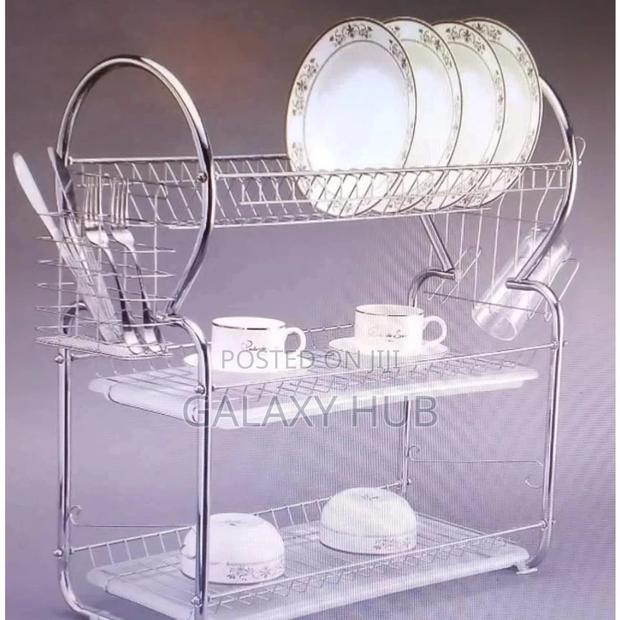 3 Layer Dish Rack Mettalic