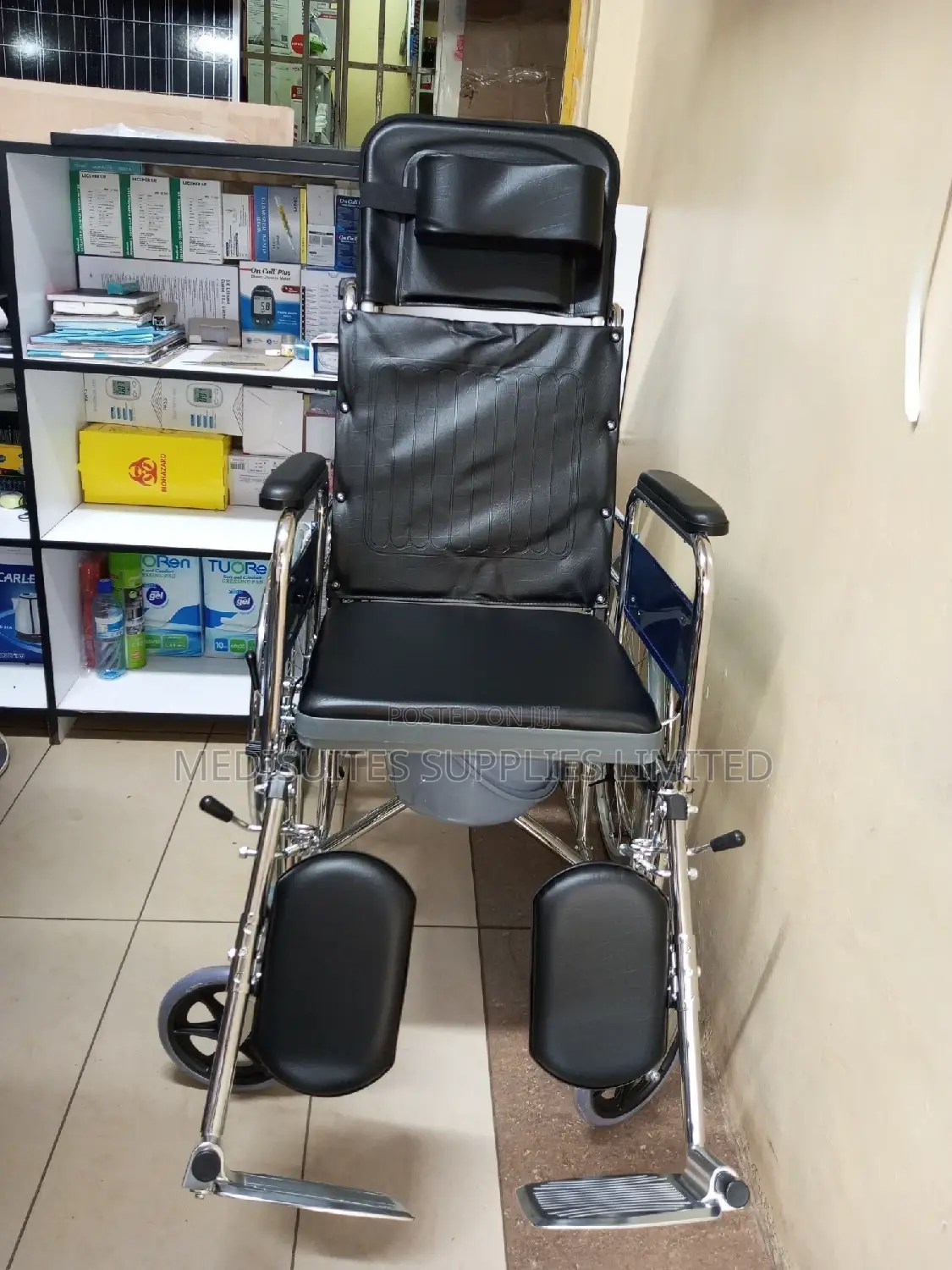 Reclining Wheelchair With Commode. Wheelchair