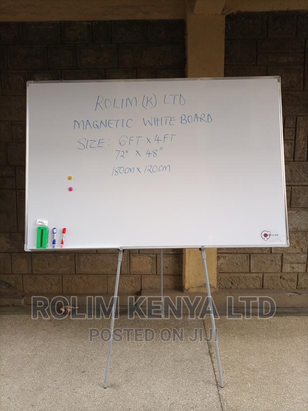 Whiteboard 5ftx4ft + Tripod Stand + 4 Pens + Eraser - main view