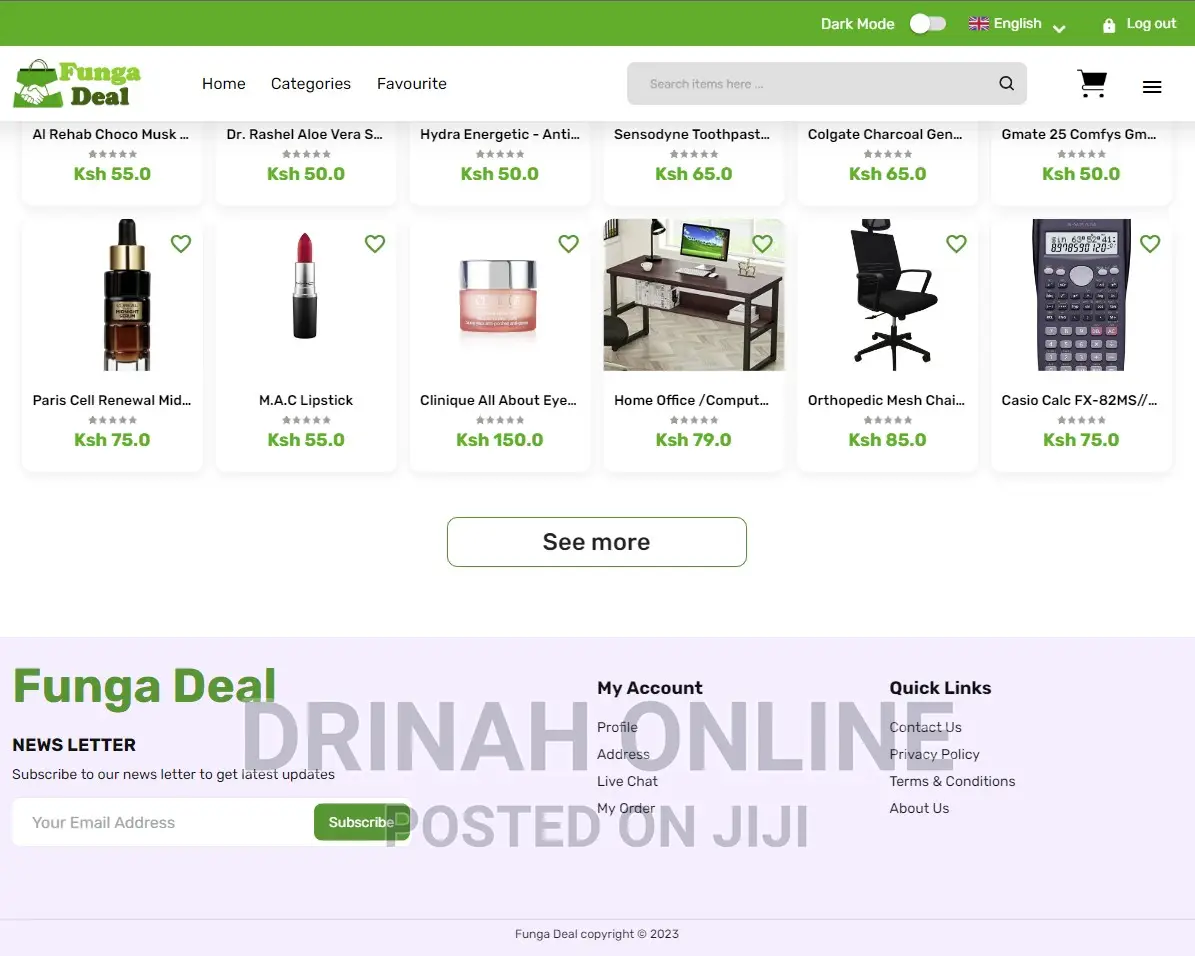 Ecommerce Website With MPESA Integrated, User Delivery App