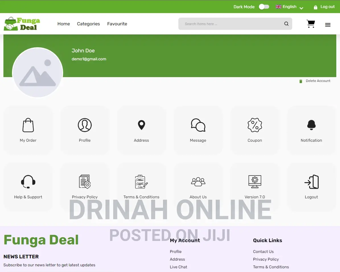 Ecommerce Website With MPESA Integrated, User Delivery App