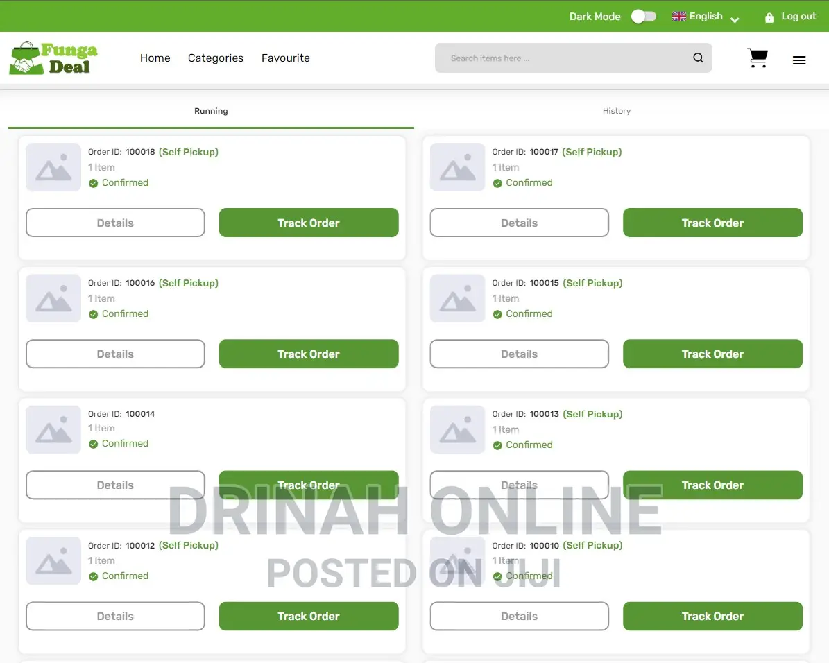 Ecommerce Website With MPESA Integrated, User Delivery App