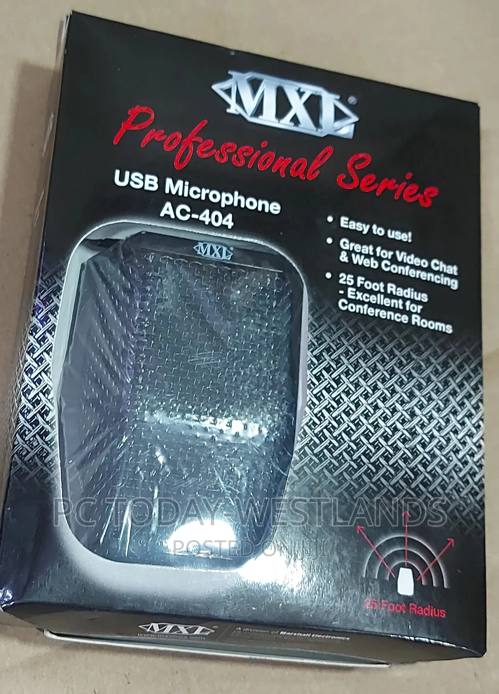 MXL AC-404 Portable USB Boundary Conferencing Microphone (Bl