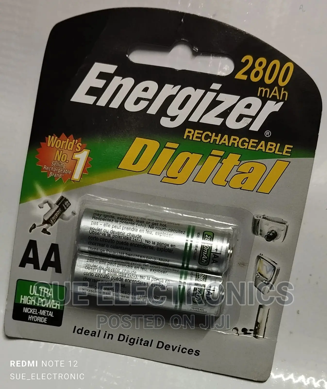 Energizer AA Nimh Rechargeable Batteries (2800 Mah)