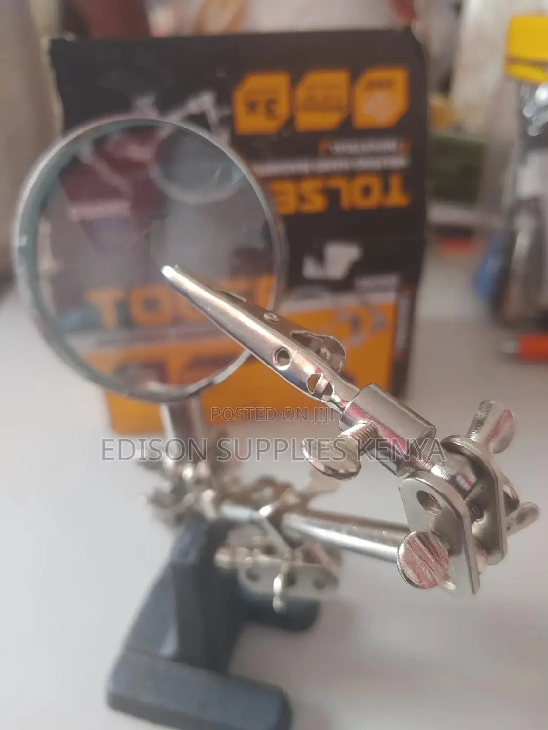 Magnifier 3× Helping Hand Magnifier With Clamps Tolsen 38090