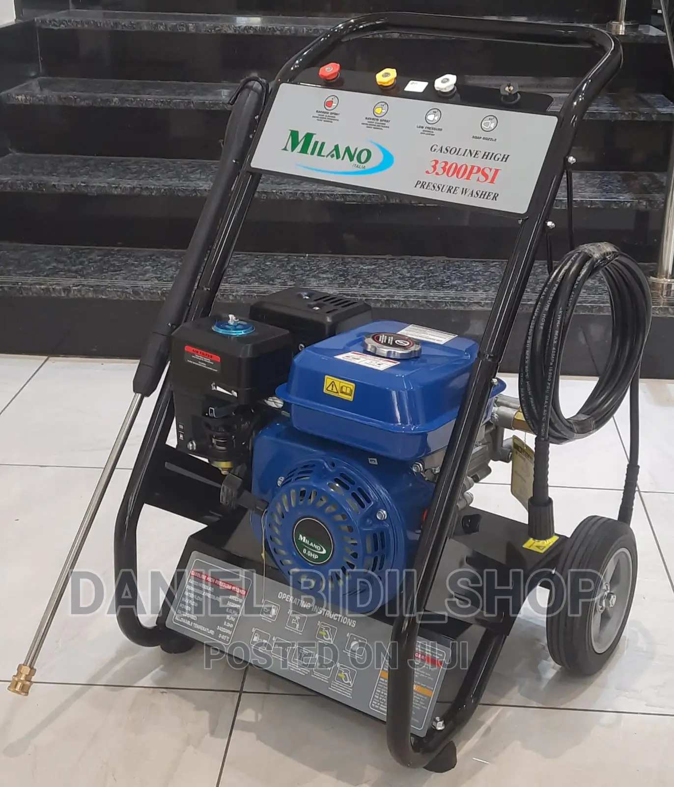 MPW800 Milano Italia Pressure Washer Petrol 3300psi 8hp