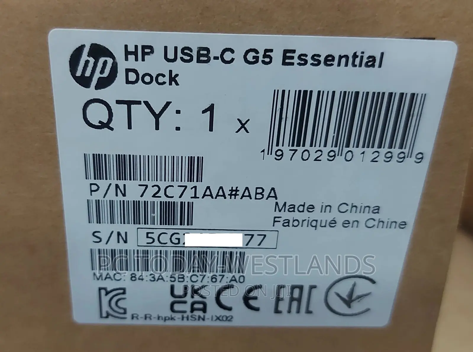 Hp Usb-C G5 Essential Dock for Business 72c71aa