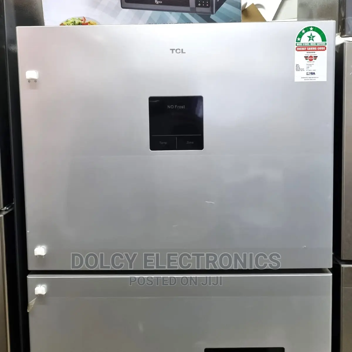TCL 425 Litres Double Door Refrigerator Non Frost -P425tms