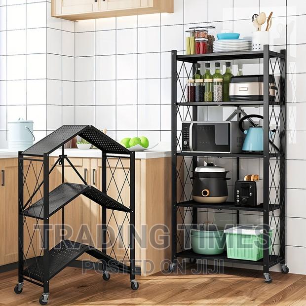 Foldable Metallic Kitchen Rack