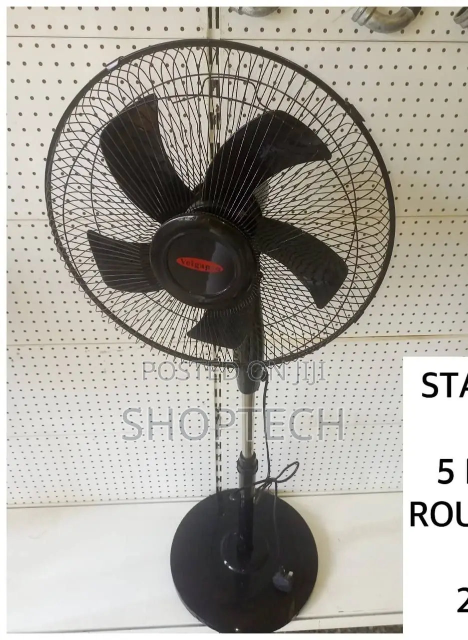 Premier Standing Fan 5blades Round Base 16inch
