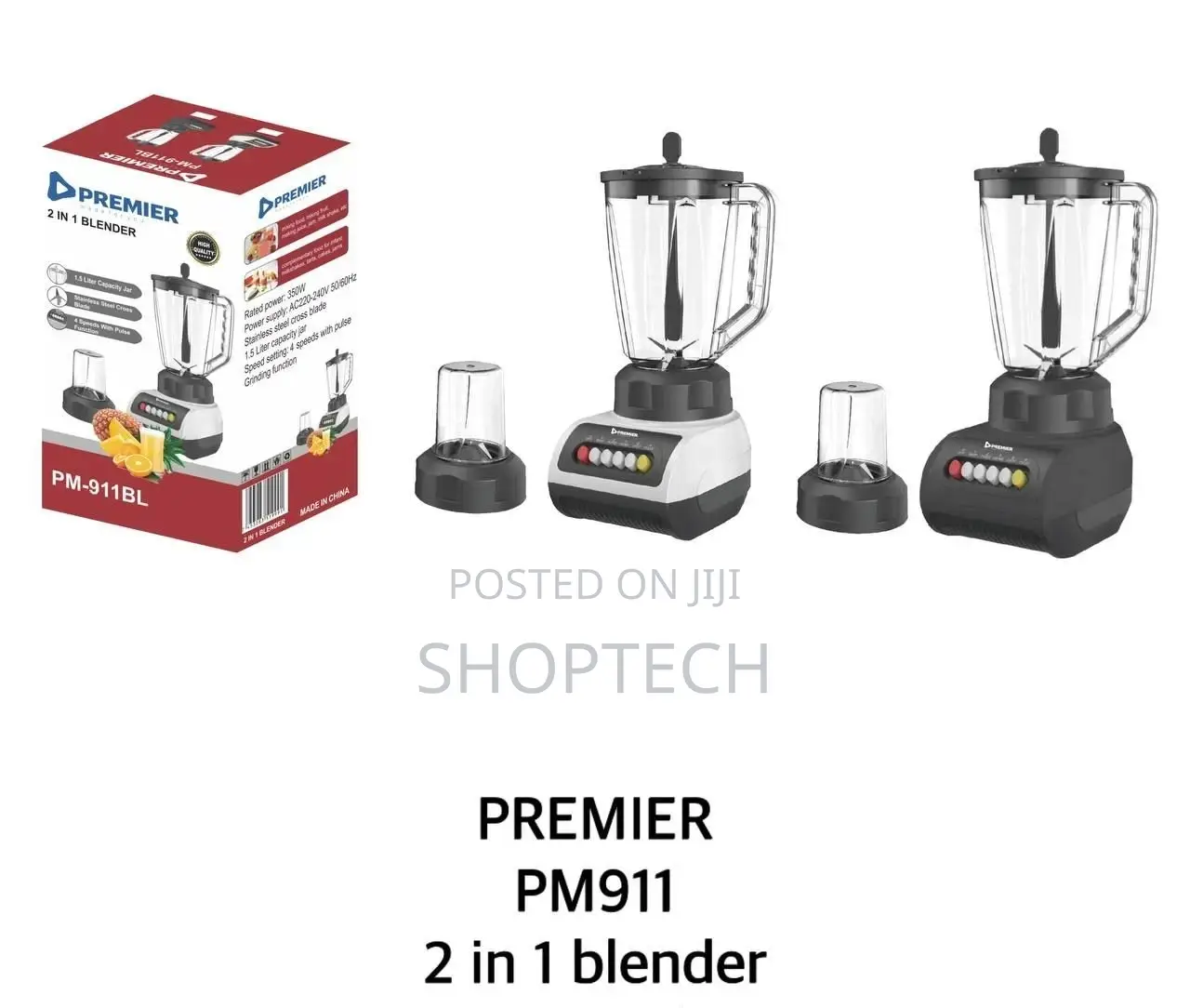 Premier Pm911 2in1 Electric Blender