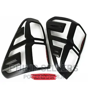 Toyota Hilux 2016 - 2020 Taillight Cover Matt Black and Ch