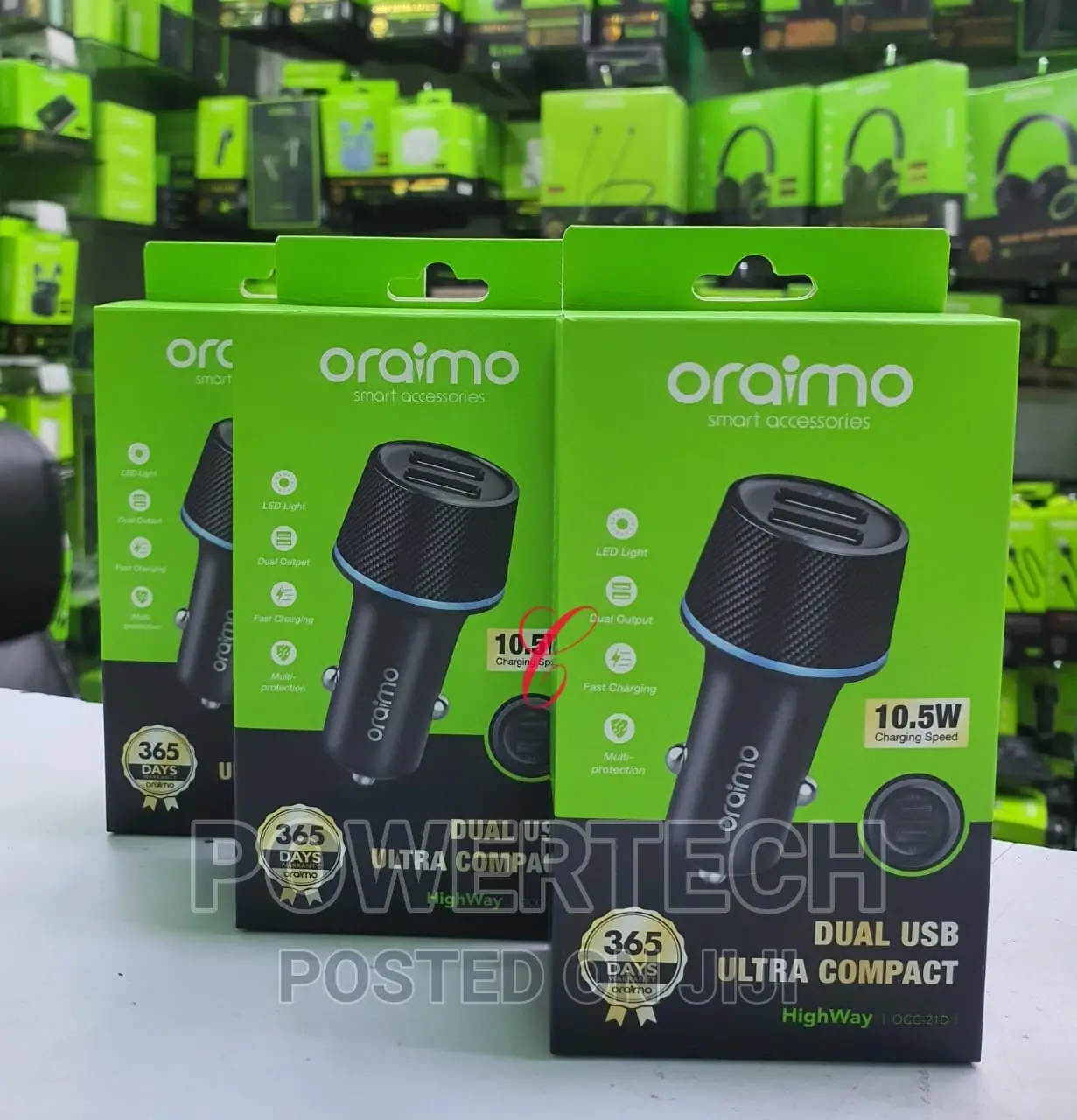 Oraimo Highway 2 in 1 Car Charger .