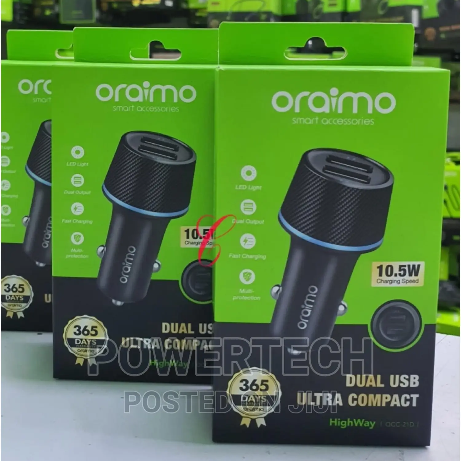 Oraimo Highway 2 in 1 Car Charger .