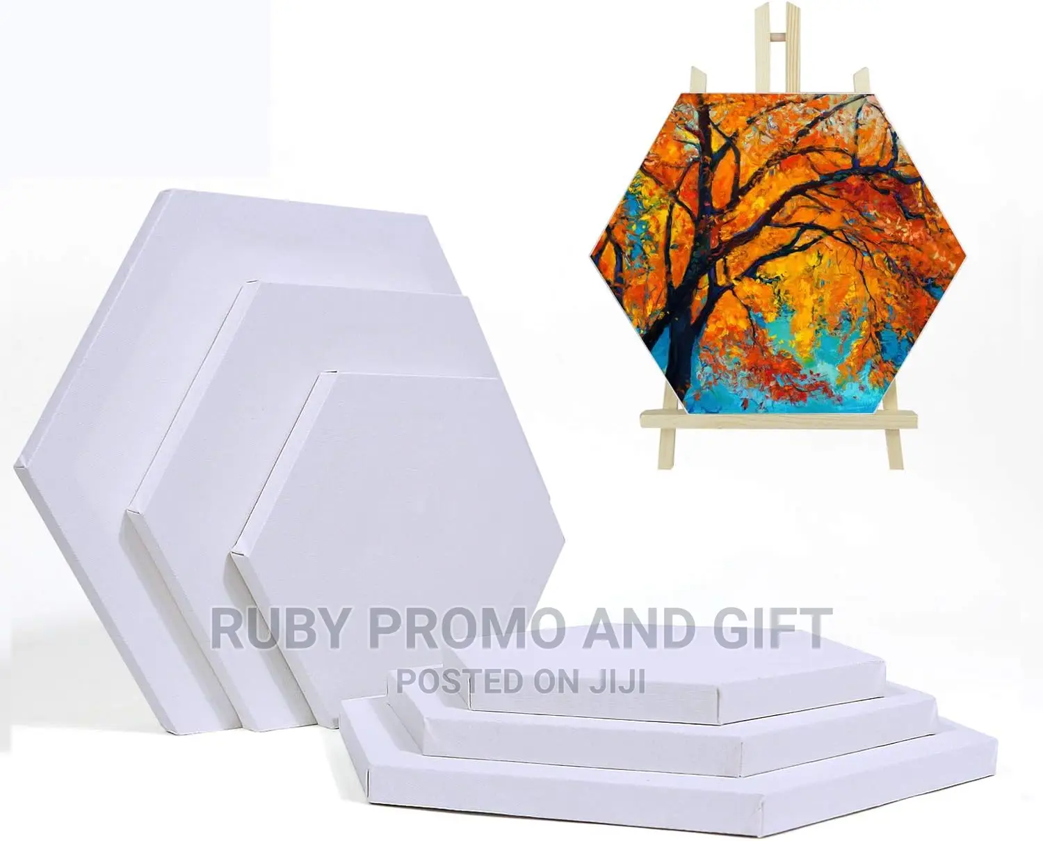 60HXG Hexagon Stretched Artist Canvas