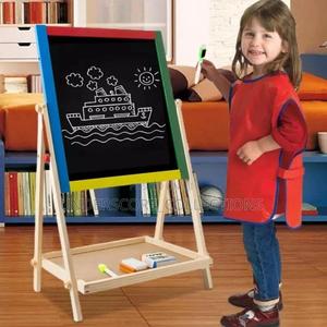 *2 In1 Double Side Wooden Drawing Board / Black Board 4 Kids - thumbnail 2